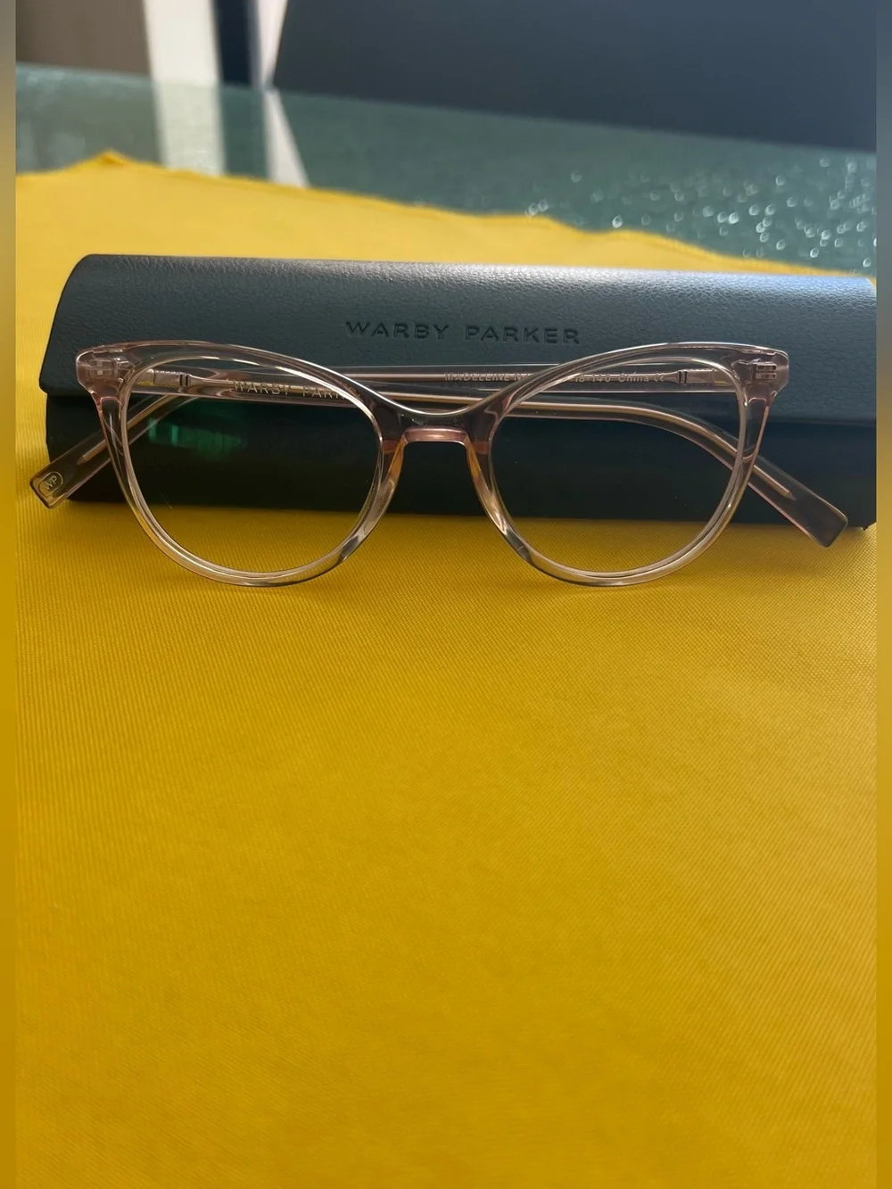 Warby Parker Women's Madelaine Cherry Blossom Fade Narrow Glasses with lenses